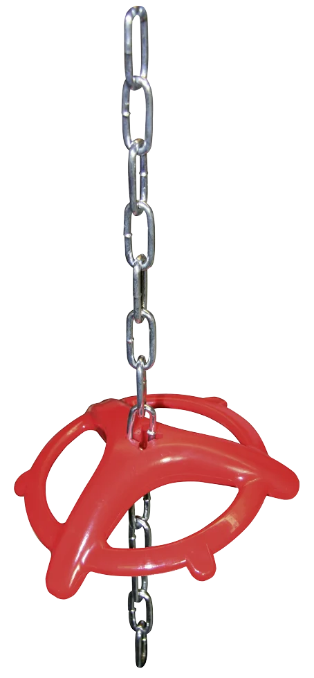 Anello anti morsicamento per suini con catena di sospensione, 18 cm