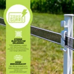 Nastro elettrificabile 40 mm Nero con 9 fili in acciaio inossidabile, 200 m – ZoneGuard Basic - immagine 3