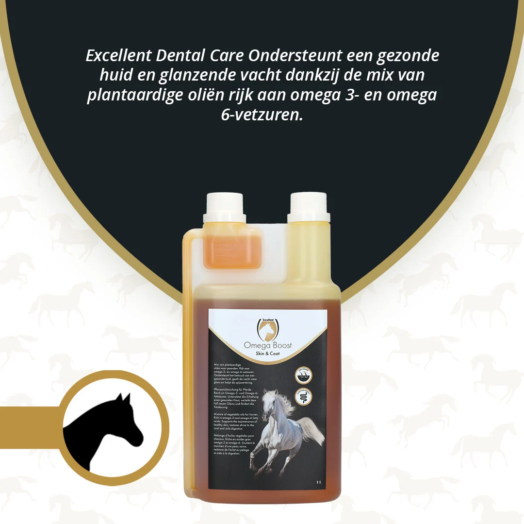 Olio vegetale per cavalli con Omega 3 e 6, 1 l – Excellent Horse Omega Boost - immagine 2