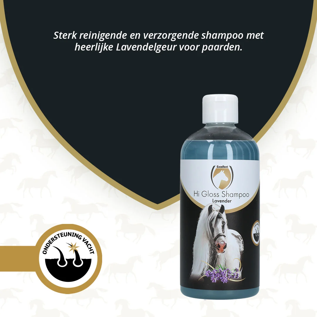 Shampoo per cavalli per un mantello lucido, 500 ml – Excellent Horse Hi Gloss Shampoo Lavender - immagine 2