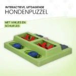 Puzzle per cani per crocchette e snack con piedini antiscivolo – Eat Slow Live Longer Puzzle Squared - immagine 3