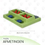 Puzzle per cani per crocchette e snack con piedini antiscivolo – Eat Slow Live Longer Puzzle Squared - immagine 4