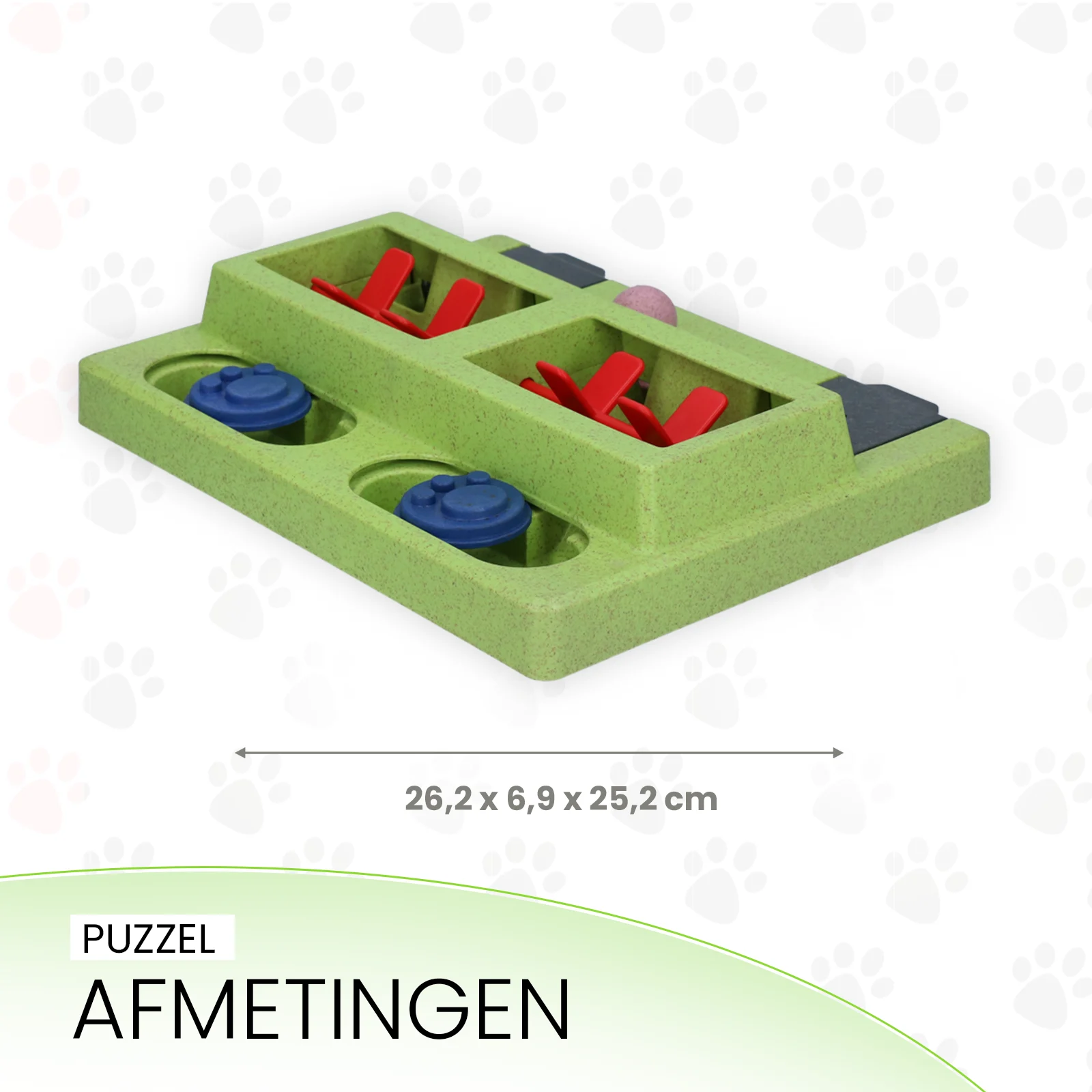 Puzzle per cani per crocchette e snack con piedini antiscivolo – Eat Slow Live Longer Puzzle Squared - immagine 4