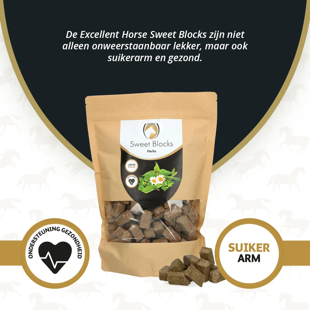 Snack per cavalli alle erbe, 1 kg – Excellent Horse Sweet Blocks Herbs - immagine 2