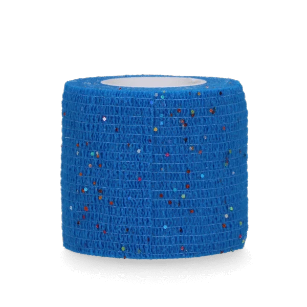 Benda autoadesiva glitterata, 5 cm, blu – Excellent Animal Glitter Bandage Profi