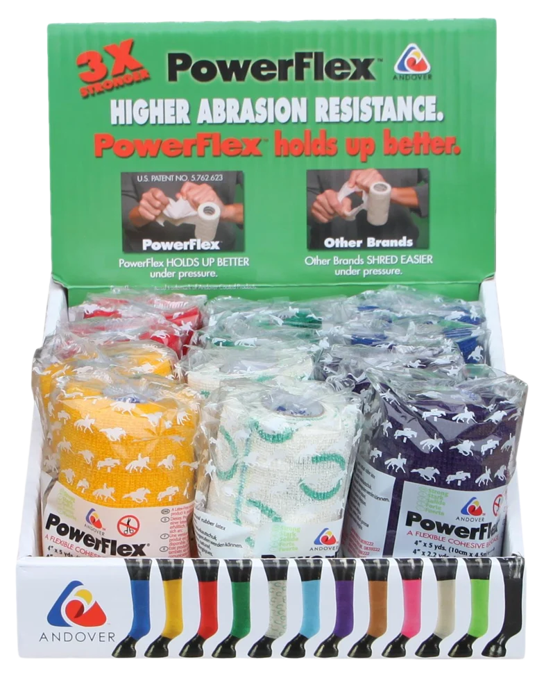 Bendaggio per cavalli, blu, largo 10 cm e lungo 4,5 m – Andover Healthcare PowerFlex - immagine 2