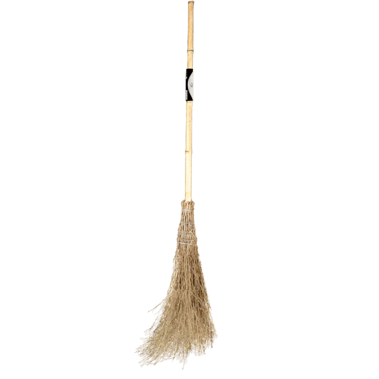 Scopa da cortile con manico in bambù e rami di betulla, 180 cm – Excellent Horse Bamboo Rijsbezem