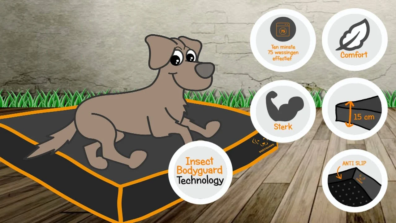 Cuccia per cani con superficie superiore impregnata e fondo antiscivolo, grigia, S 65 x 50 cm – Bodyguard Royal Bed - immagine 4