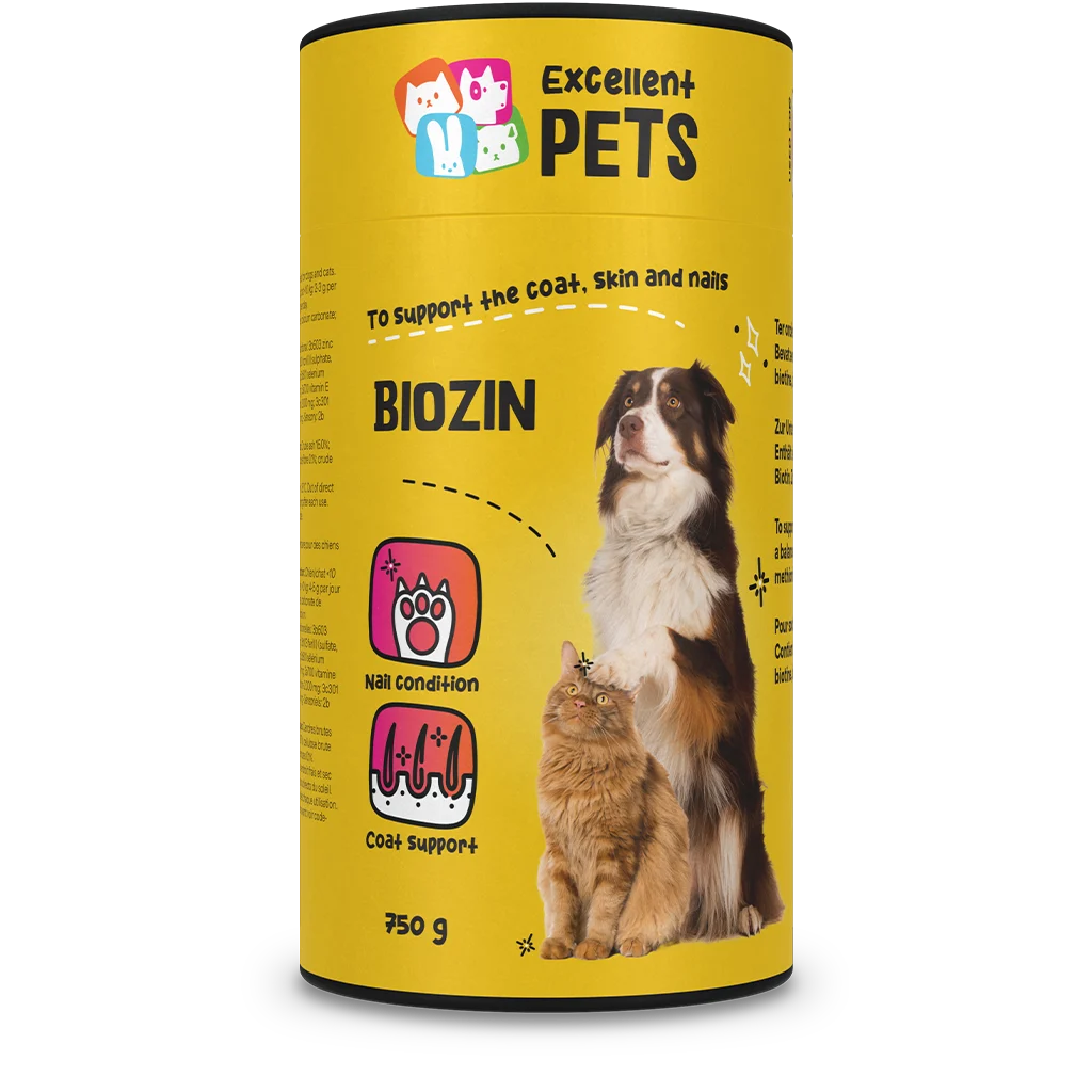Integratore per il mantello di cani e gatti con biotina, 750 g – Excellent Pets Biozin - immagine 1
