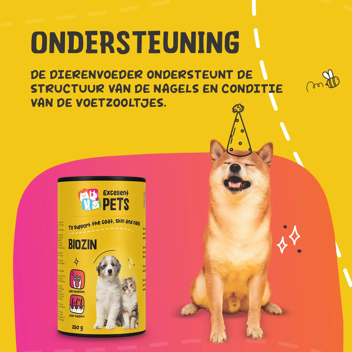 Integratore per il pelo di cani e gatti con biotina, 250 g – Excellent Pets Biozin - immagine 5