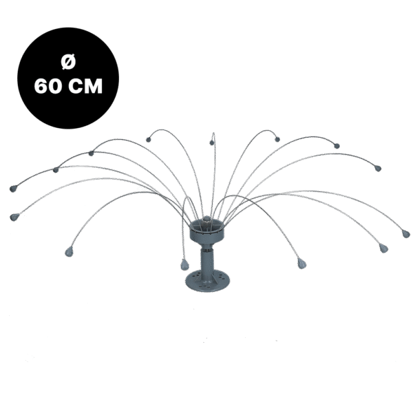 Dissuasore per uccelli con fili rotanti in acciaio inox, Ø 60 cm – Birdshield Longlegs
