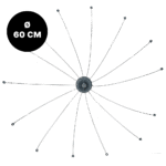 Dissuasore per uccelli con fili rotanti in acciaio inox, Ø 60 cm – Birdshield Longlegs - immagine 2