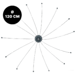 Dissuasore per uccelli con fili rotanti in acciaio inox, Ø 120 cm – Birdshield Longlegs - immagine 2