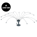 Dissuasore per uccelli con fili rotanti in acciaio inox, Ø 240 cm – Birdshield Longlegs