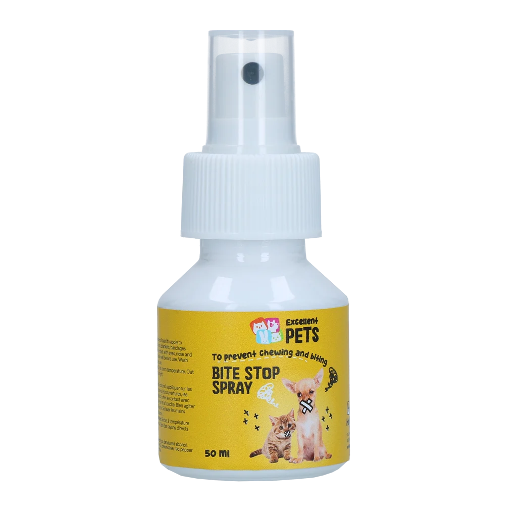 Spray antimorso per cani e gatti con sostanza amara, 50 ml – Excellent Pets Bite Stop Spray - immagine 1