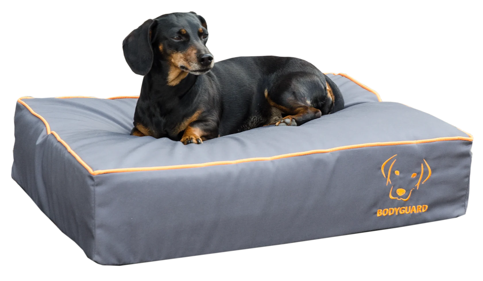 Cuccia per cani con superficie superiore impregnata e fondo antiscivolo, grigia, S 65 x 50 cm – Bodyguard Royal Bed - immagine 1
