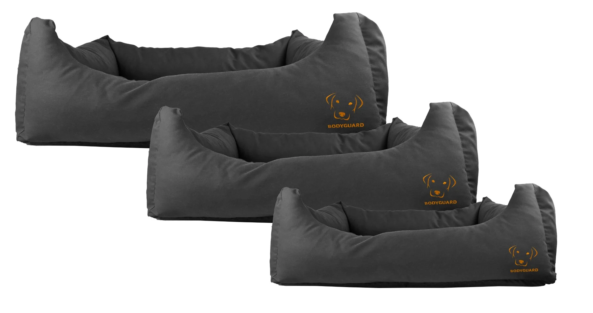 Cuccia per cani con parte superiore trattata e fondo antiscivolo, nera S 65 x 55 cm – Bodyguard Sofa Bed - immagine 2