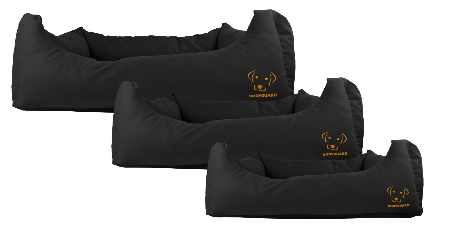 Cuccia per cani con parte superiore trattata e fondo antiscivolo, nera S 65 x 55 cm – Bodyguard Sofa Bed - immagine 4