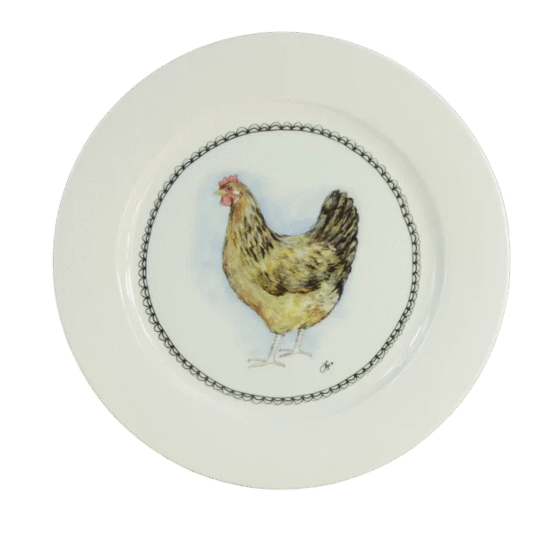 Piatto da colazione con gallina, Ø 21 cm – Boerenwinkel