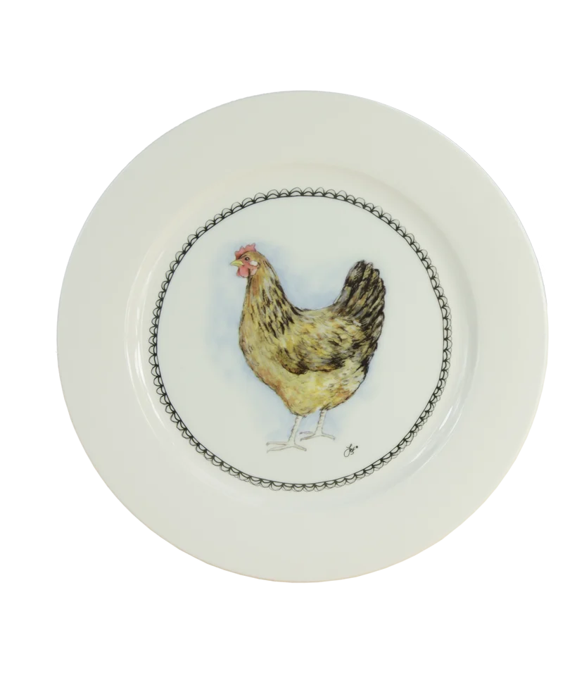 BOER134800.png Piatto da colazione con gallina, Ø 21 cm – Boerenwinkel - immagine 1