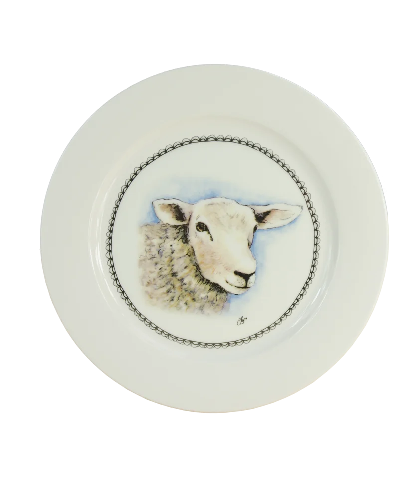 Piatto da colazione con pecora, Ø 21 cm – Boerenwinkel - immagine 1