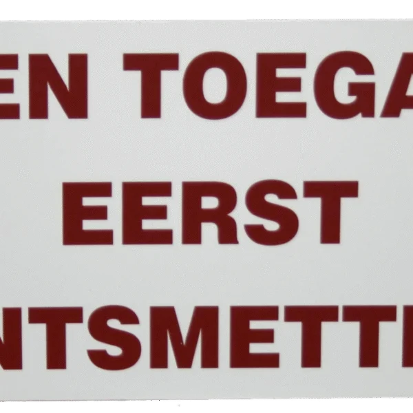 Cartello «Accesso vietato, disinfettarsi prima», 20 x 40 cm