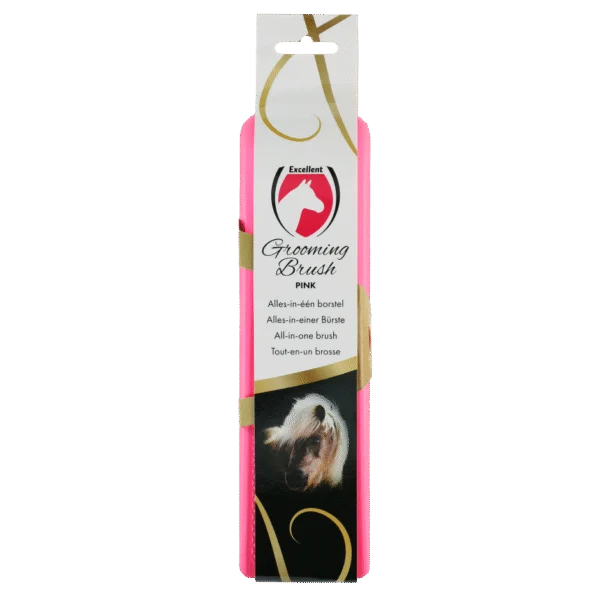 Spazzola per lavare e massaggiare il cavallo, rosa, L, 23 x 6,5 x 3 cm – Excellent Horse Grooming Brush