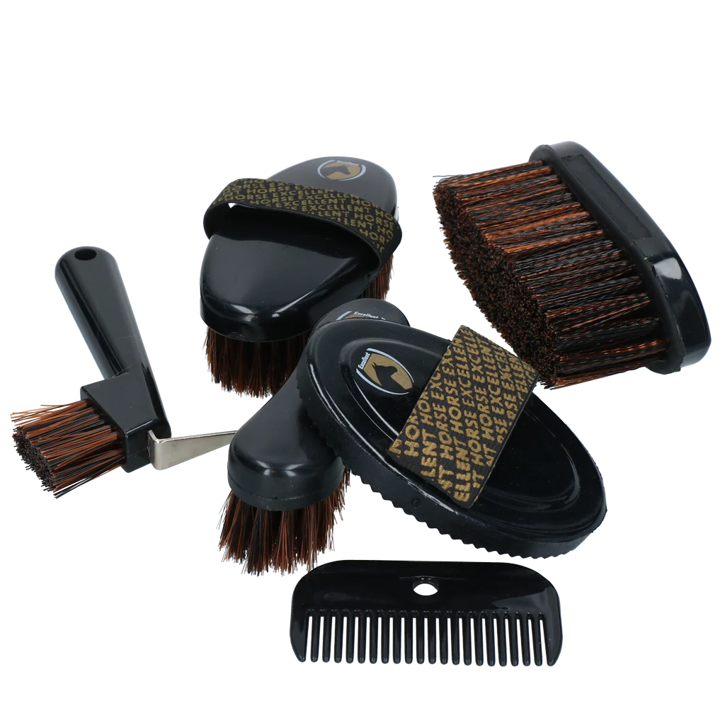 Set per la pulizia per giovani cavalieri con zaino, 200 elastici – Excellent Horse Grooming Set Junior - immagine 4