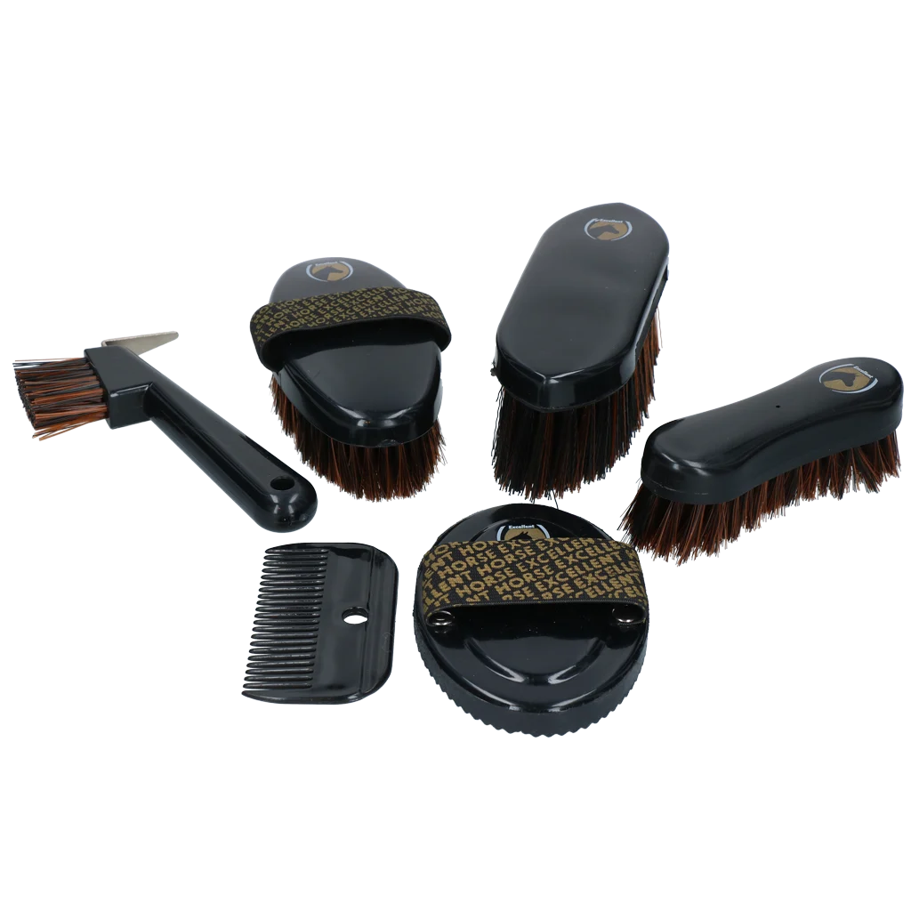 Set per la pulizia per giovani cavalieri con zaino, 200 elastici – Excellent Horse Grooming Set Junior - immagine 5
