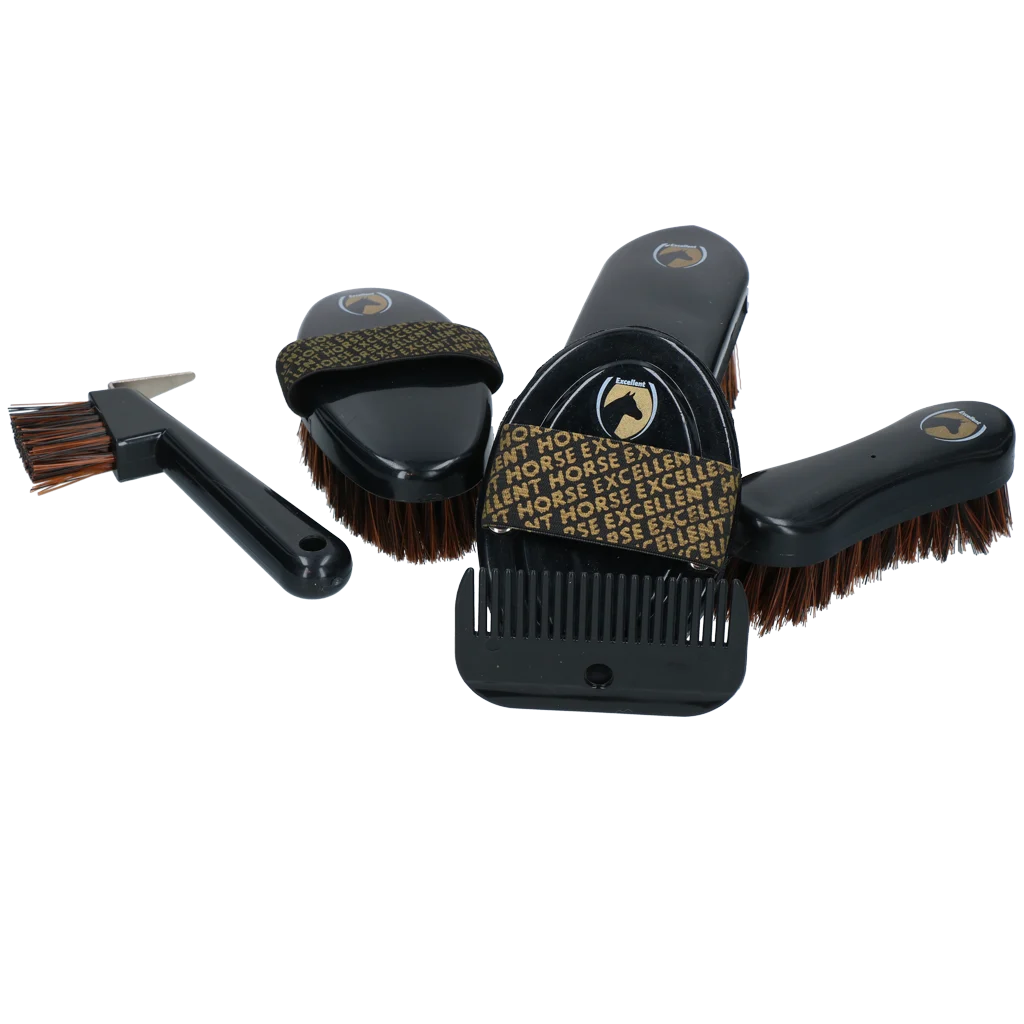 Set per la pulizia per giovani cavalieri con zaino, 200 elastici – Excellent Horse Grooming Set Junior - immagine 6
