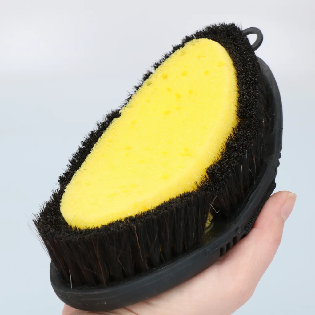 Spazzola con spugna per lavare i cavalli, con parte superiore flessibile – Excellent Horse Flexi Brush Sponge - immagine 5
