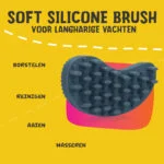 Spazzola in silicone per cani a pelo lungo, 12 x 6,5 x 2,5 cm – Excellent Pets Soft Silicone Brush - immagine 5