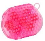 Spazzola massaggiante per cavalli con 7 rulli in acciaio inox, rosa, 16 x 10 cm - immagine 3