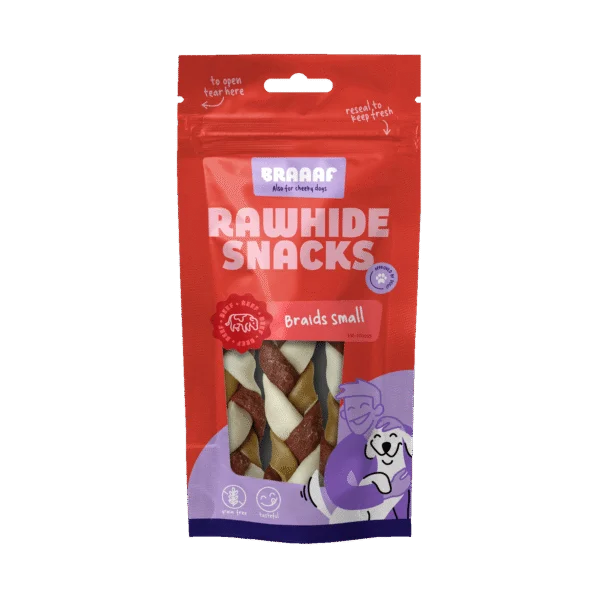 Snack da masticare intrecciati, 12 cm, 3 pezzi – Braaaf Twister Braids