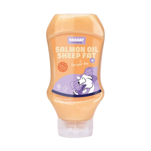 Salsa per alimenti con olio di salmone e grasso di pecora, 500 ml – Braaaf Dog Food Sauce