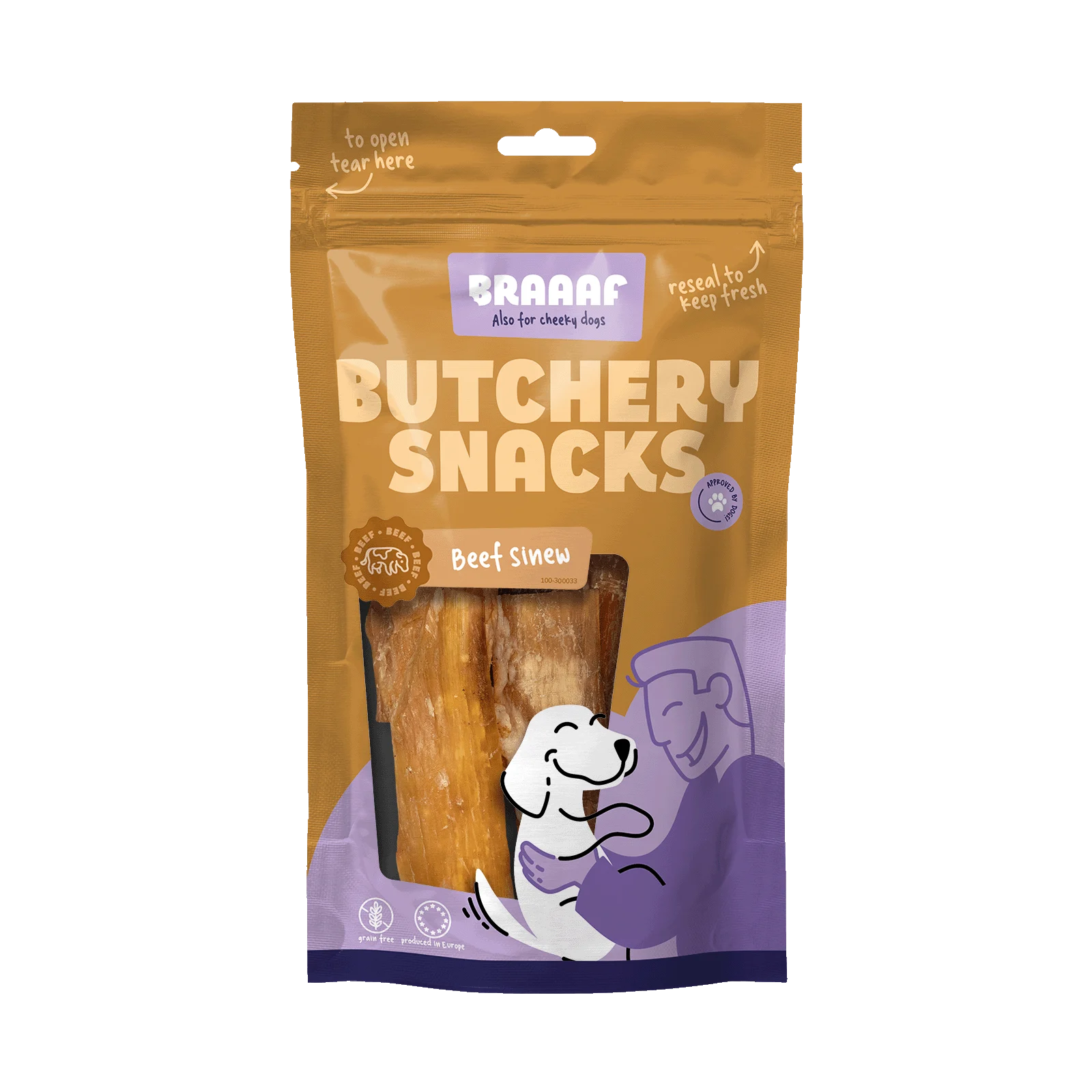 Tendine bovino per cani, 150 g – Braaaf Butchery Snacks - immagine 1