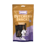 Snack da masticare per cani, pelle di testa di bovino con pelo, 150 g – Braaaf Butchery