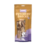 Snack da masticare per cani, orecchie di coniglio con pelo, 80 g – Braaaf Butchery