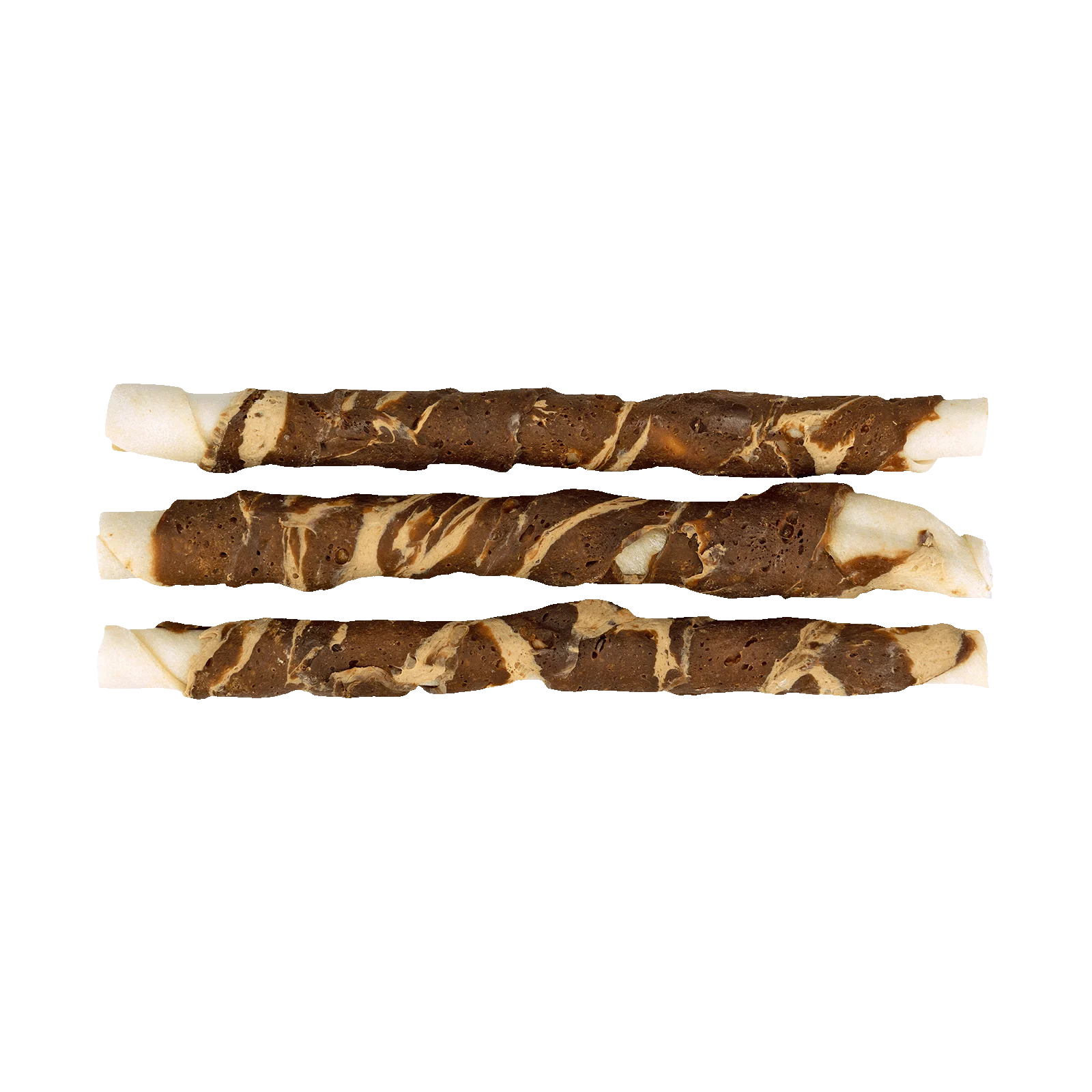 Snack da masticare in pelle di bufalo con agnello e pesce, 21 cm, 3 pezzi – Braaaf Rawhide Twister - immagine 2