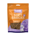 Snack per cani a forma di chips con agnello e pesce, senza cereali, 85 g – Braaaf Soft Snack Chips