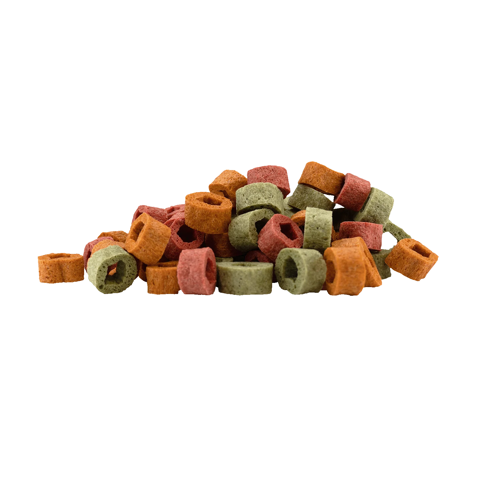 Snack vegano per cani con spinaci, zucca e barbabietola, 1 cm – Braaaf Vegan Snack Mixed Hoops - immagine 2