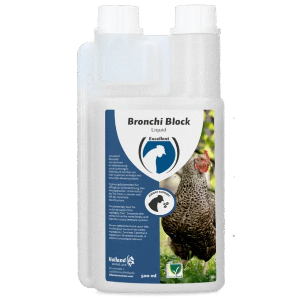 Integratore alimentare Bronchi Block per pollame con eucalipto, 500 ml