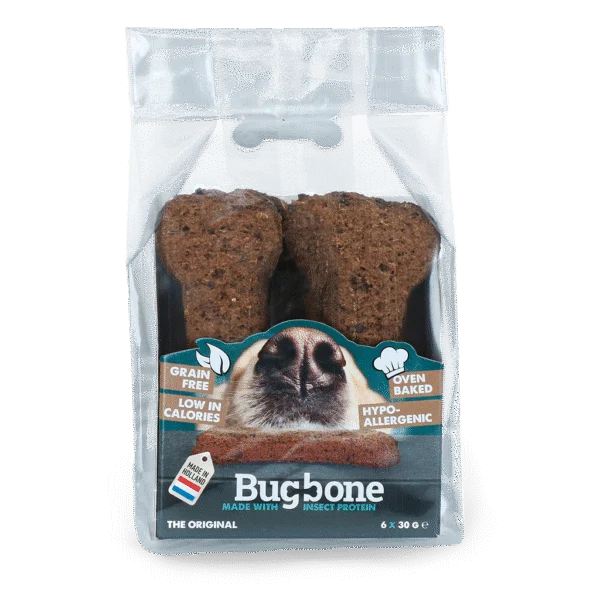 Snack per cani con proteine di insetti, 6 pezzi da 30 g – Bugbone Medium