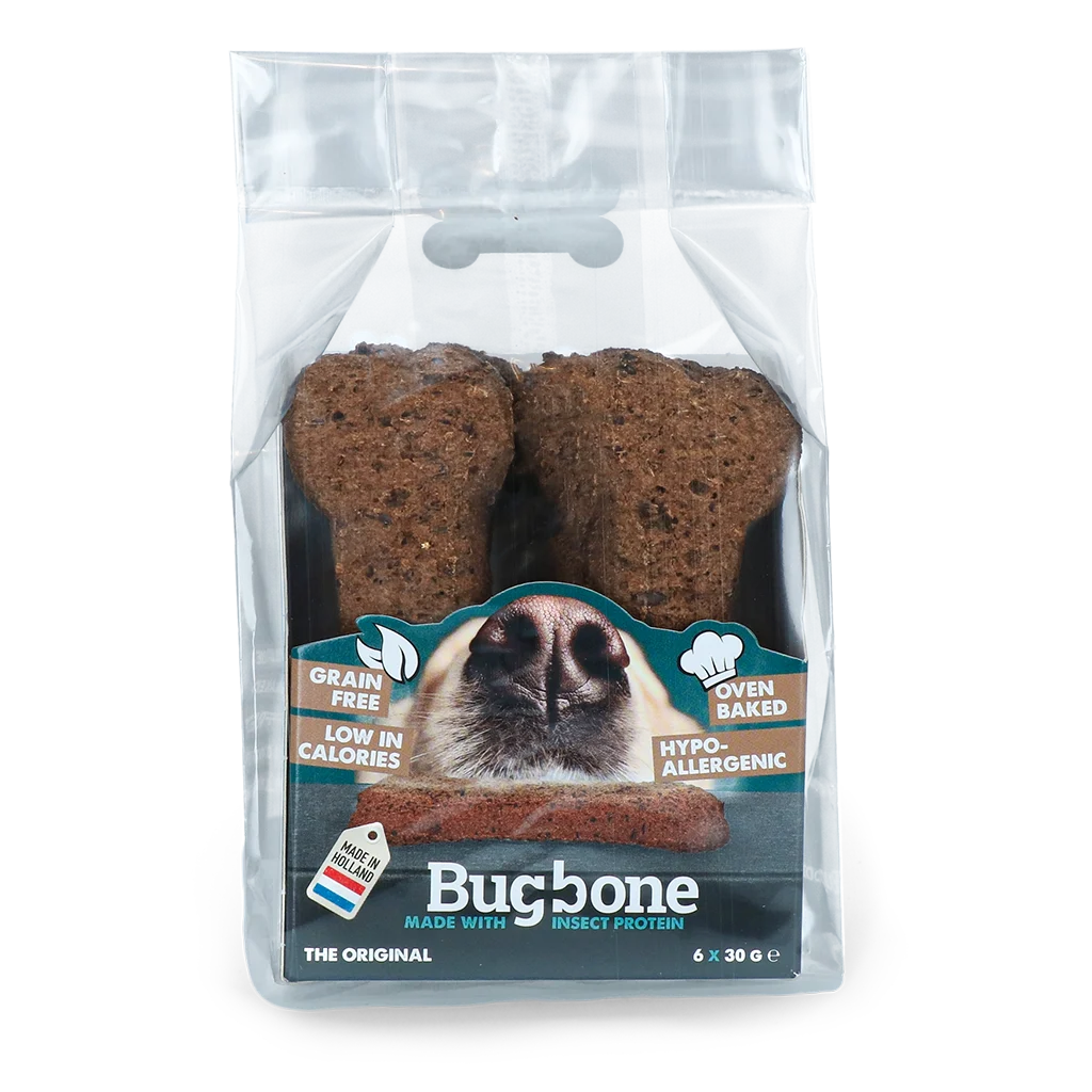 Snack per cani con proteine di insetti, 6 pezzi da 30 g – Bugbone Medium - immagine 1