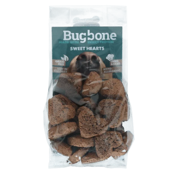 Snack per cani con proteine di insetti, 24 pezzi da 7,5 g – Bugbone Sweethearts