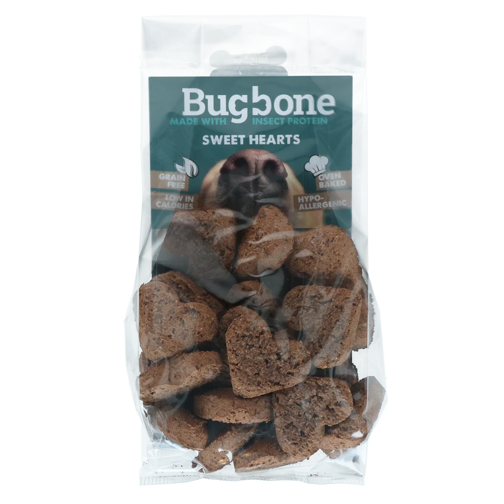 Snack per cani con proteine di insetti, 24 pezzi da 7,5 g – Bugbone Sweethearts - immagine 1