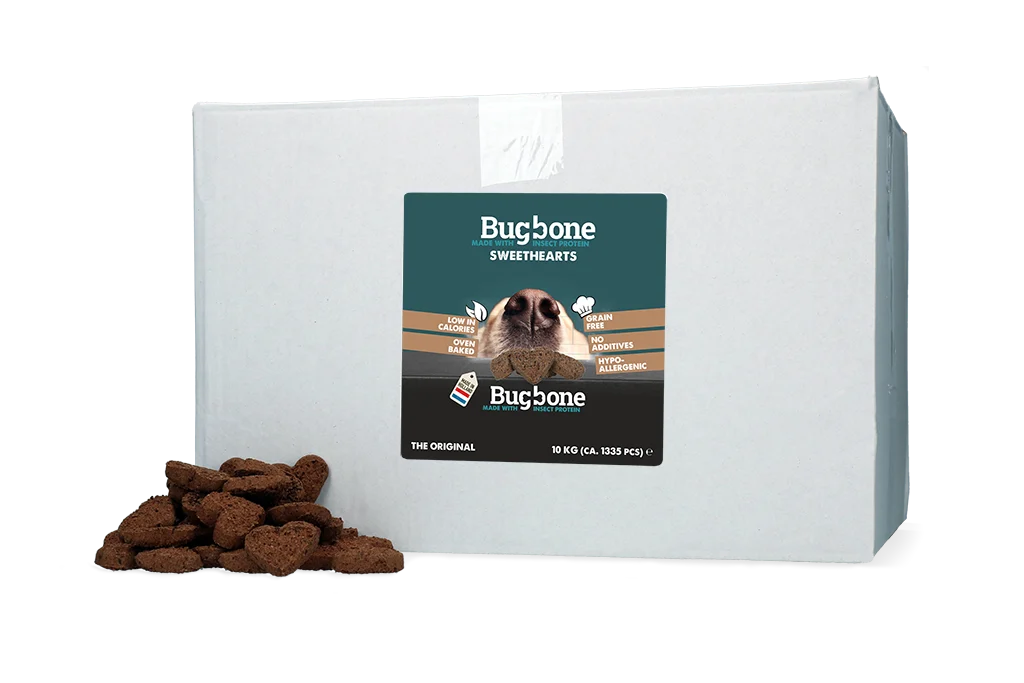 Snack per cani con proteine di insetti, confezione da 10 kg – Bugbone Sweethearts - immagine 1