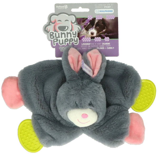 Peluche per cani a forma di coniglio con squeaker per cuccioli – Bunny Puppy Crunchy Chew