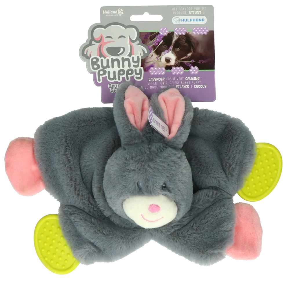 Peluche per cani a forma di coniglio con squeaker per cuccioli – Bunny Puppy Crunchy Chew - immagine 1