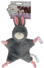 Peluche per cani a forma di coniglio con squeaker – Bunny Puppy Crunchy Knot